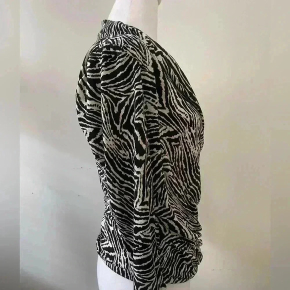 CHAUS Zebra Print Blouse S - Picture 4 of 7